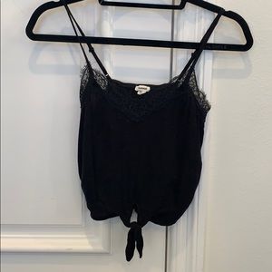 Black Garage Cropped Tank Top